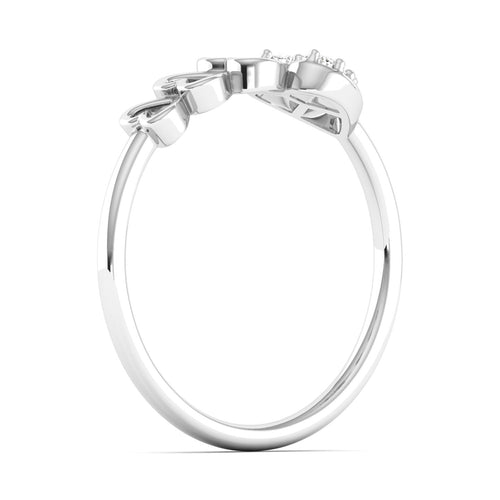 Lab Grown Diamond Heart Propose Ring Band 9k Solid Gold