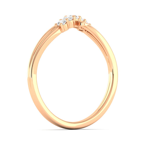 Lab Grown Diamond Five Stone Propose Ring Band 9k Solid Gold
