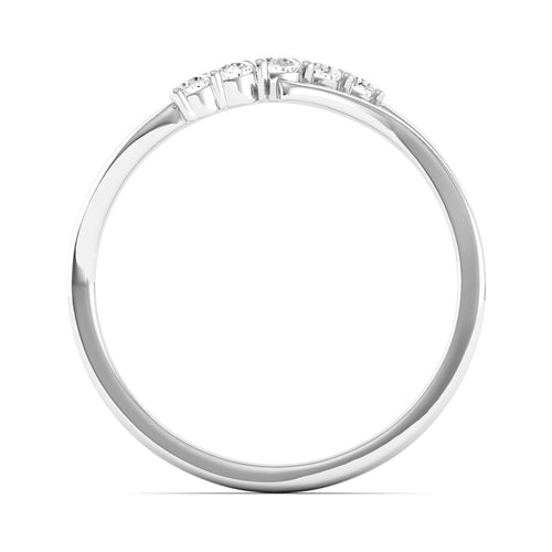 Lab Grown Diamond Five Stone Propose Ring Band 9k Solid Gold