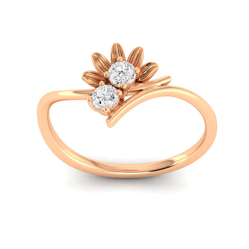 0.17Ct Round Cut lab Grown Diamond 9k Solid Gold