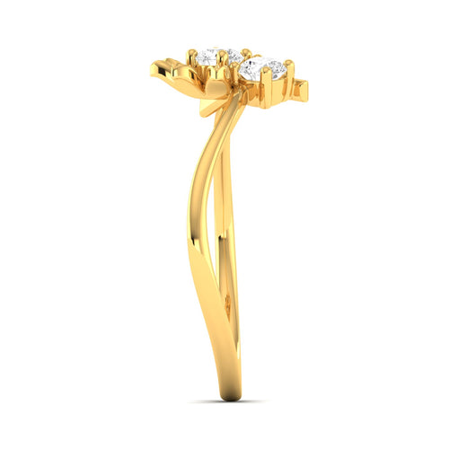 0.17Ct Round Cut lab Grown Diamond 9k Solid Gold