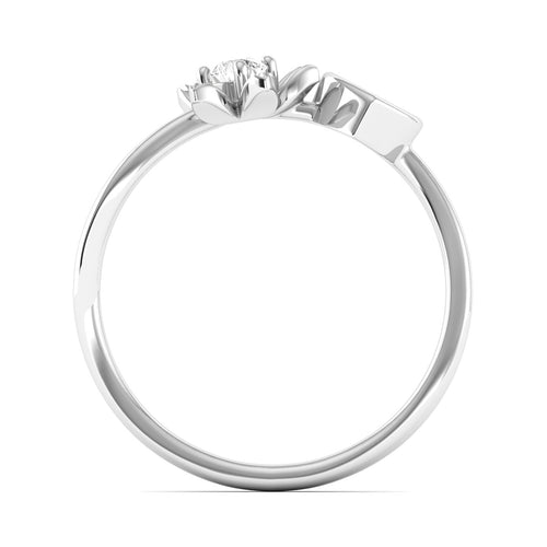 Lab Grown Diamond Two Stone Heart Flower Propose Ring Band 9k Solid Gold