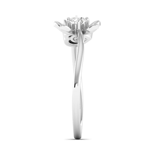 Lab Grown Diamond Two Stone Heart Flower Propose Ring Band 9k Solid Gold