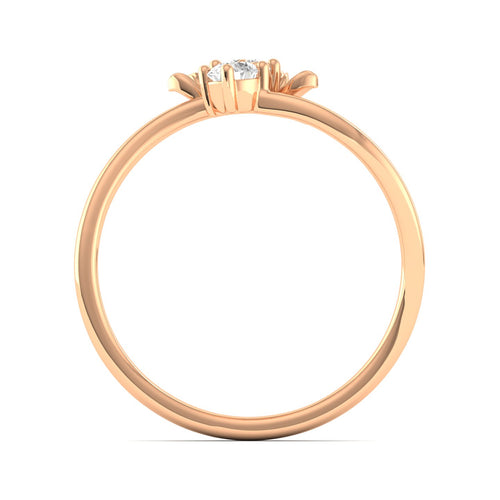 Lab Grown Diamond Two Stone Heart Flower Propose Ring Band 9k Solid Gold
