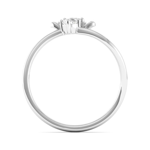 Lab Grown Diamond Two Stone Heart Flower Propose Ring Band 9k Solid Gold