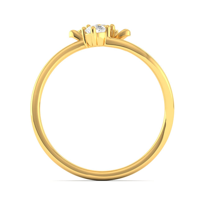 Lab Grown Diamond Two Stone Heart Flower Propose Ring Band 9k Solid Gold