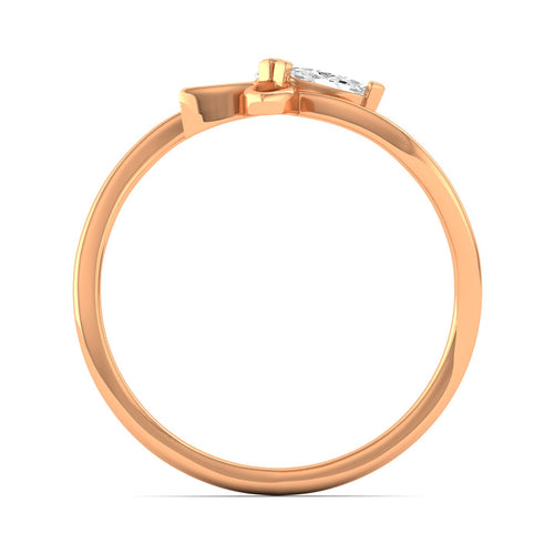 Lab Grown Diamond Butterfly Ring 9k Solid Gold