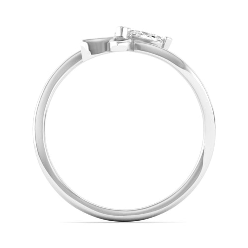 Lab Grown Diamond Butterfly Ring 9k Solid Gold