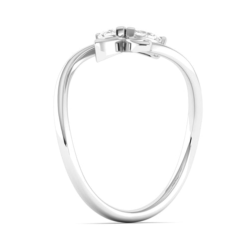 Lab Grown Diamond Butterfly Ring 9k Solid Gold