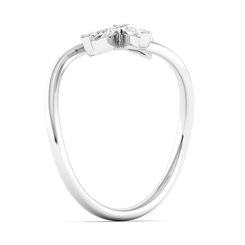 Lab Grown Diamond Butterfly Ring 9k Solid Gold