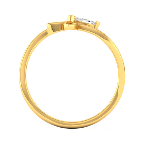 Lab Grown Diamond Butterfly Ring 9k Solid Gold