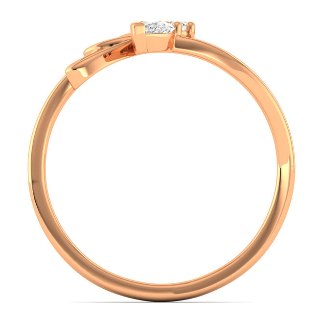 Lab Grown Diamond Butterfly Wing Ring 9k Solid Gold