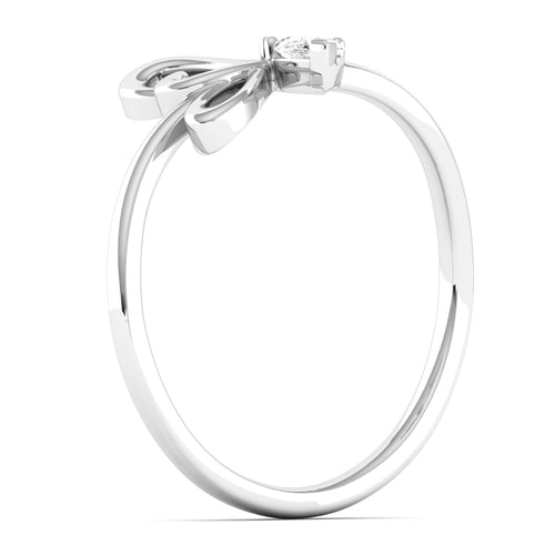 Lab Grown Diamond Butterfly Wing Ring 9k Solid Gold