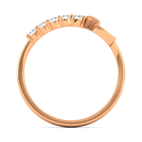 Lab Grown Diamond Double Heart Ring 9k Solid Gold