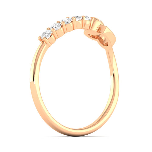 Lab Grown Diamond Double Heart Ring 9k Solid Gold