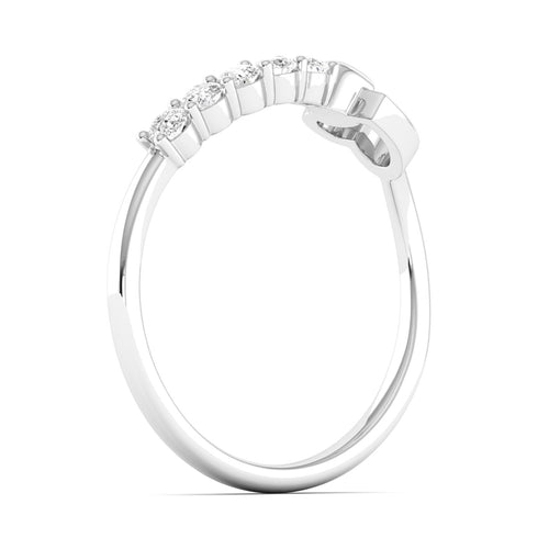 Lab Grown Diamond Double Heart Ring 9k Solid Gold