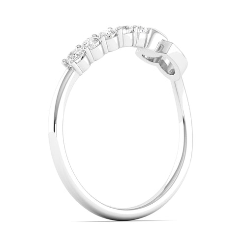 Lab Grown Diamond Double Heart Ring 9k Solid Gold