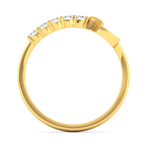 Lab Grown Diamond Double Heart Ring 9k Solid Gold