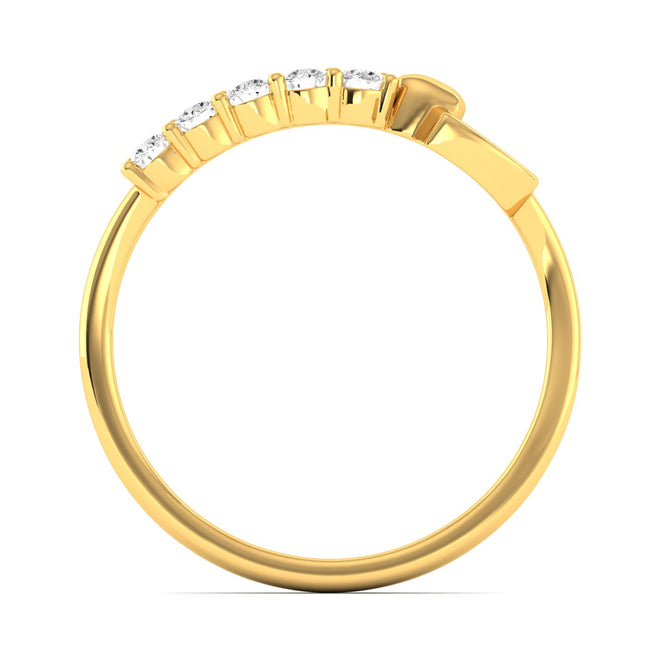 Lab Grown Diamond Double Heart Ring 9k Solid Gold