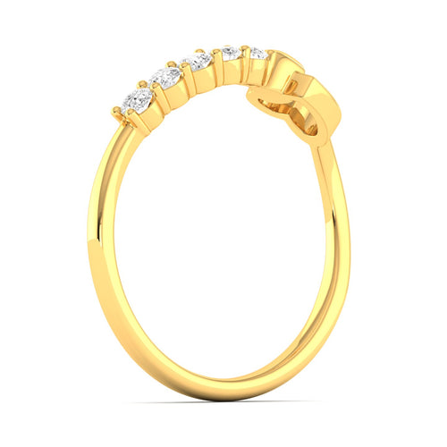 Lab Grown Diamond Double Heart Ring 9k Solid Gold
