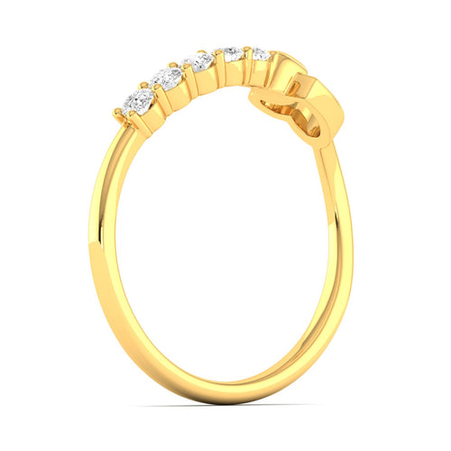 Lab Grown Diamond Double Heart Ring 9k Solid Gold