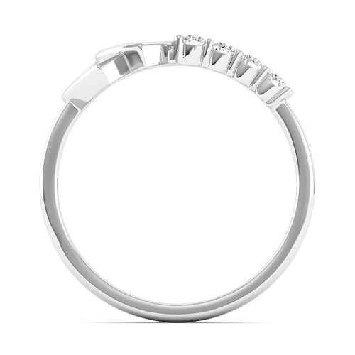 Lab Grown Diamond Twisted Heart Ring 9k Solid Gold