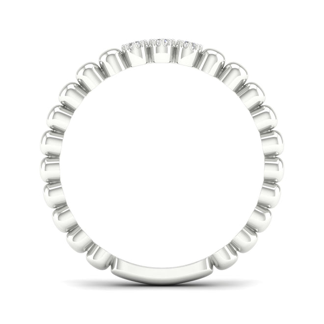 0.05 Ctw Three Stone Bubble Stack Ring