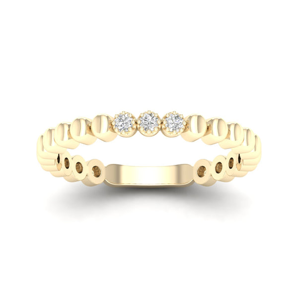 0.05 Ctw Three Stone Bubble Stack Ring
