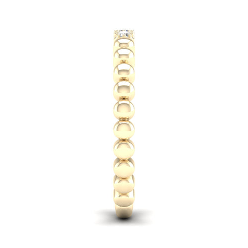 0.05 Ctw Three Stone Bubble Stack Ring