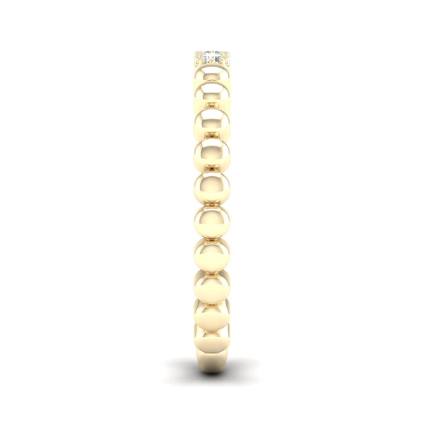 0.05 Ctw Three Stone Bubble Stack Ring