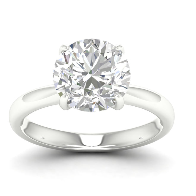 4 ctw Classic Round Solitaire Lab Grown Ring