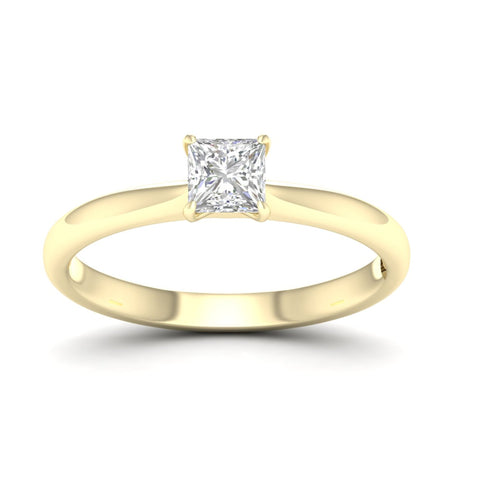 1/2 ctw Classic Princess Solitaire Lab Grown Ring