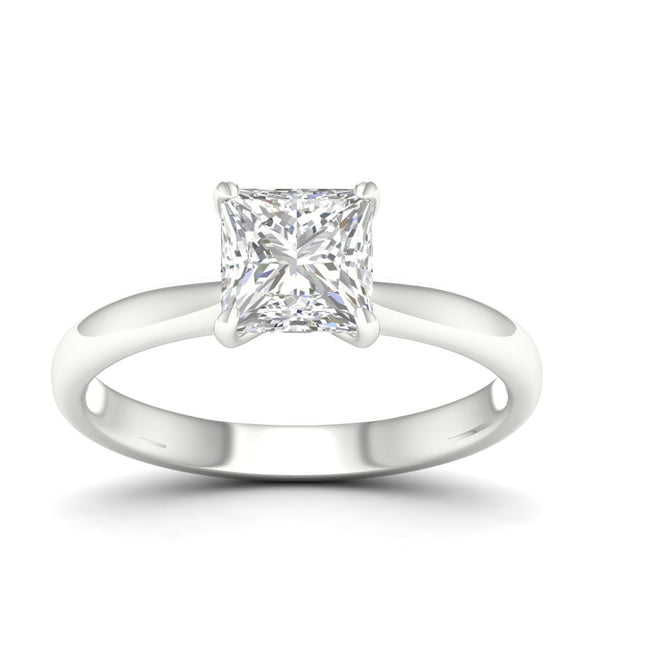 1 1/2 ctw Classic Princess Solitaire Lab Grown Ring