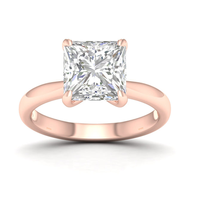 4 ctw Classic Princess Solitaire Ring