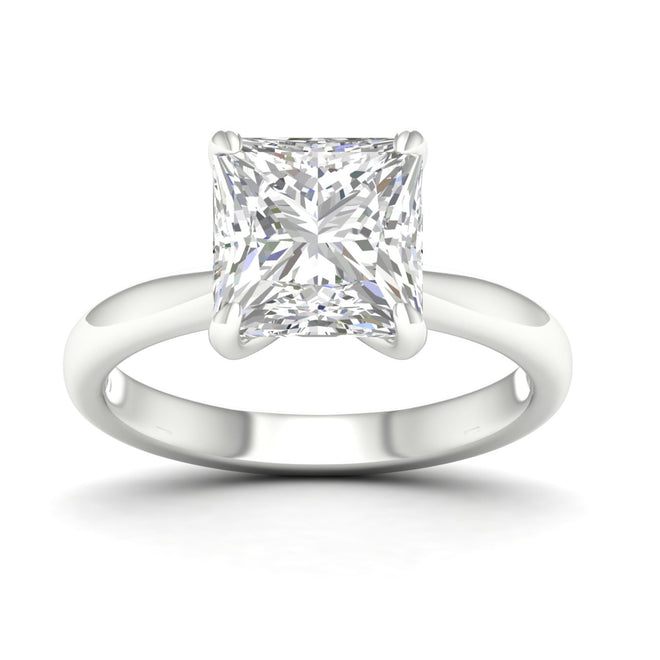 4 ctw Classic Princess Solitaire Lab Grown Ring