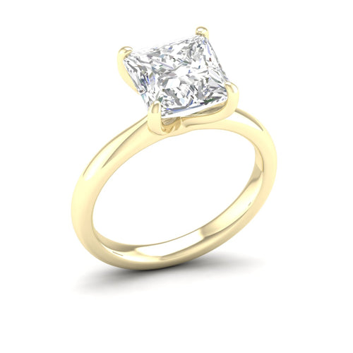 5 ctw Classic Princess Solitaire Lab Grown Ring