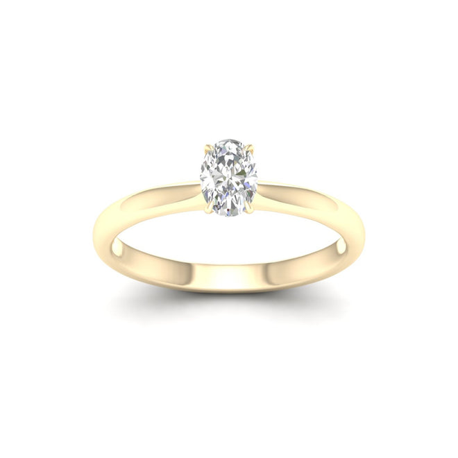 1/2 Ctw Classic Oval Solitaire Ring