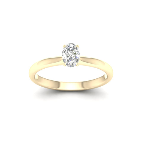 1/2 Ctw Classic Oval Solitaire Ring