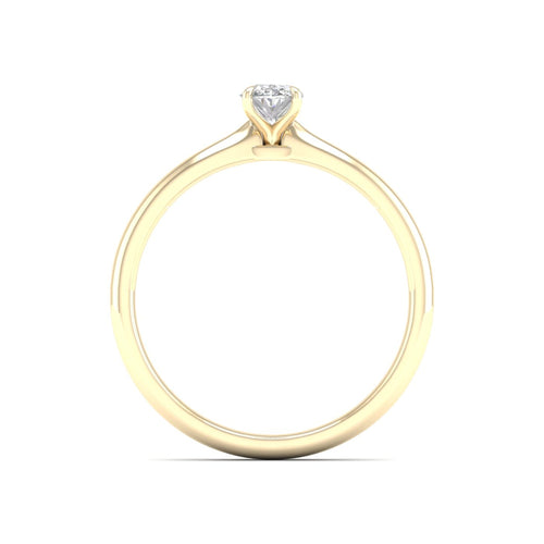 1/2 Ctw Classic Oval Solitaire Lab Grown Ring