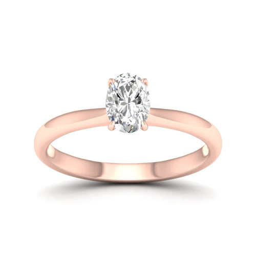 1 Ctw Classic Oval Solitaire Lab Grown Ring