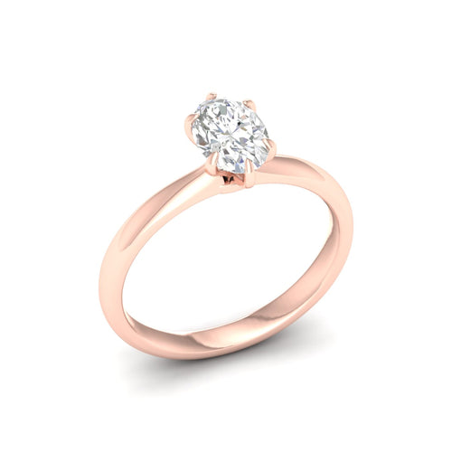 3/4 Ctw Classic Oval Solitaire Lab Grown Ring