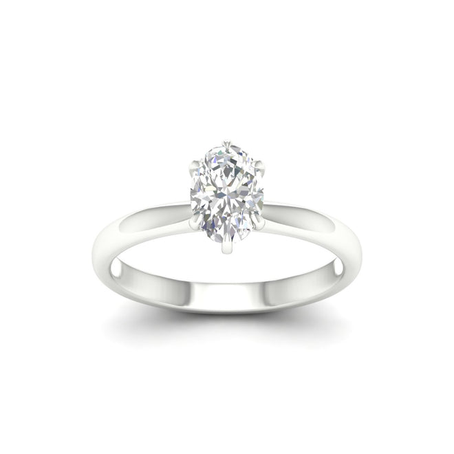 3/4 Ctw Classic Oval Solitaire Lab Grown Ring