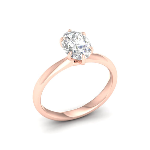 1 1/2 Ctw Classic Oval Solitaire Lab Grown Ring