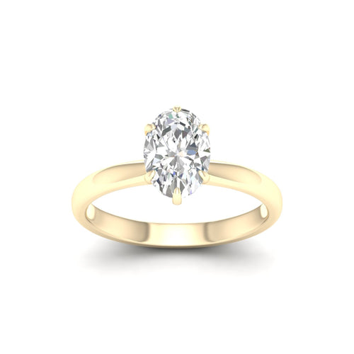 1 1/2 Ctw Classic Oval Solitaire Lab Grown Ring