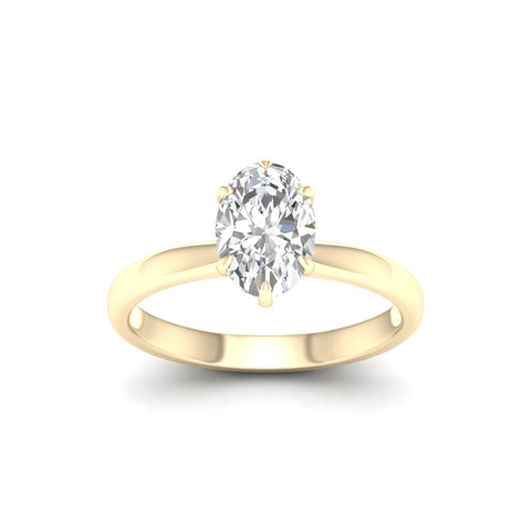 1 1/2 Ctw Classic Oval Solitaire Ring