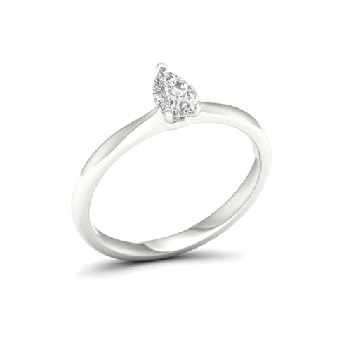 1/2 Ctw Classic Pear Solitaire Lab Grown Ring
