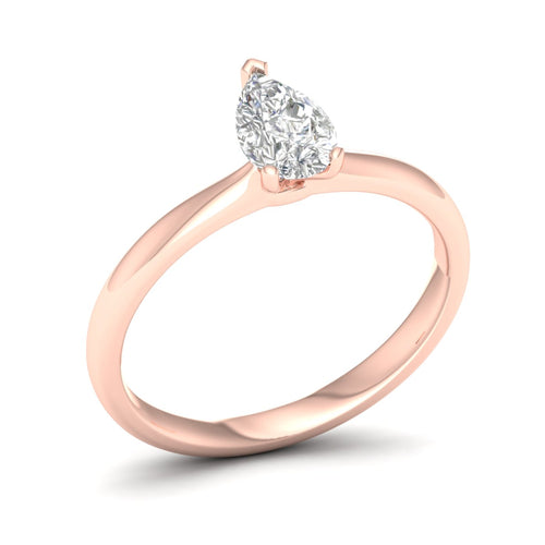 3/4 Ctw Classic Pear Solitaire Lab Grown Ring