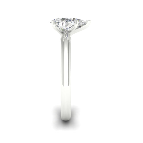 1 Ctw Classic Pear Solitaire Lab Grown Ring