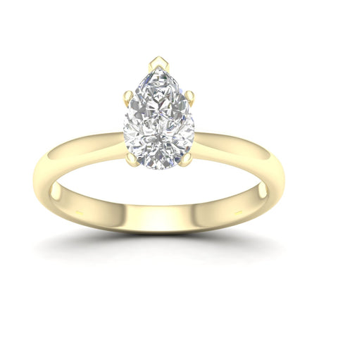 1 Ctw Classic Pear Solitaire Ring