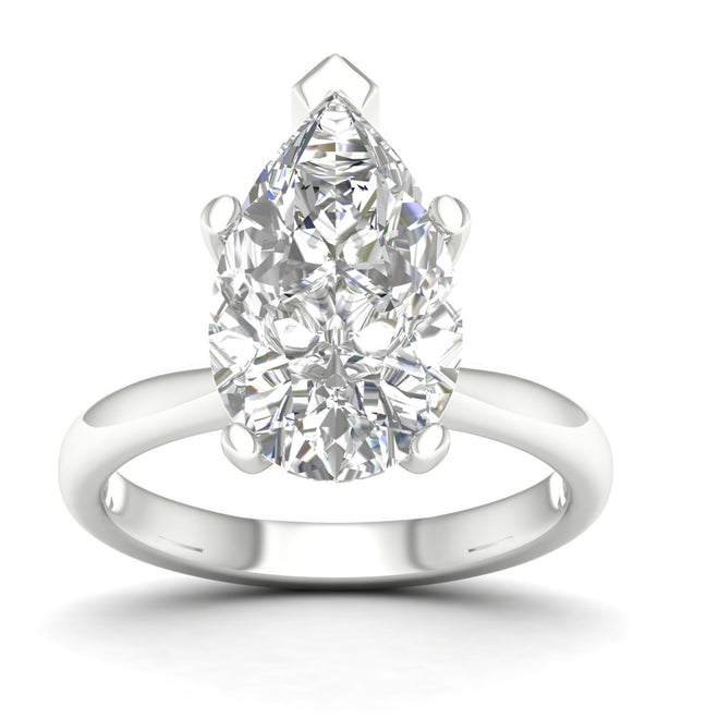 5 Ctw Classic Pear Solitaire Lab Grown Ring